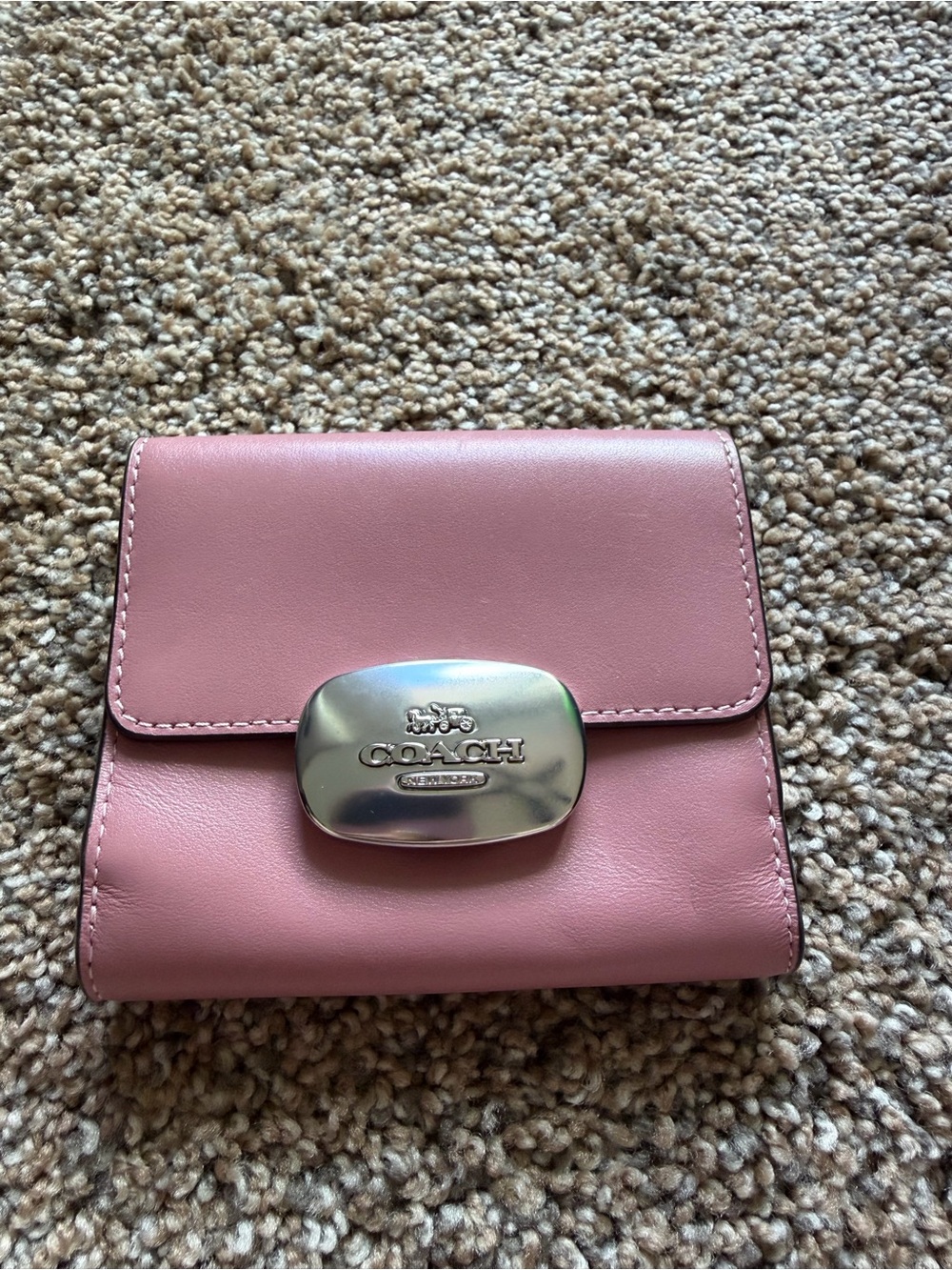 COACH Eliza Small Wallet in Pink & Silver
